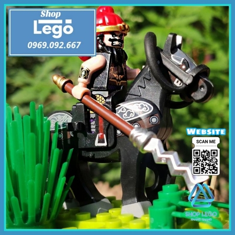 Xếp hình chiến mã Ô vân đạp tuyết của Trương Phi trong Tam quốc diễn nghĩa Lego Minifigures DW001 006