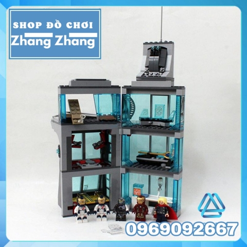 [511 hình] Xếp hình Lego Attack On Avengers Tower Lego Minifigures Decool 7114