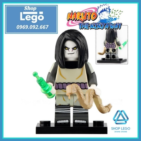 Xếp hình Naruto Sai - Hidan - Sarutobi Hiruzen - Orochimaru - Rock Lee- Aburame Shino Lego Minifigures KDL803