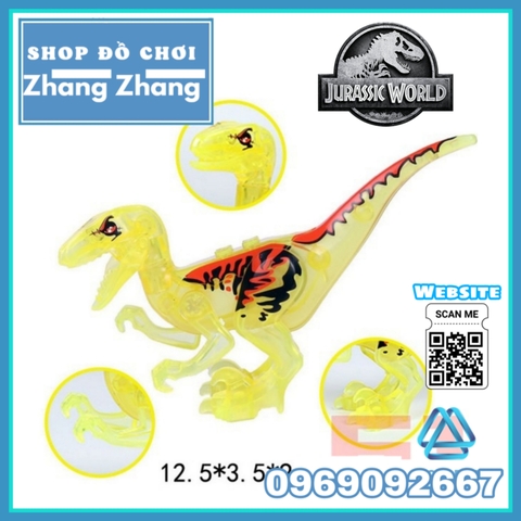 [12cm] Xếp hình khủng long Velociraptor T-Rex Pterosaur Tyrannosaurs
Triceratops Dilophosaurus Lego Minifigures YG77034