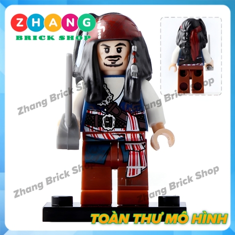 Xếp hình Cướp biển vùng Caribe Jack Sparrow - Carina - Salazar - Henry Lego Minifigures Pogo PG8048