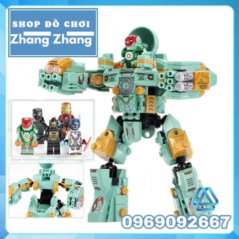 [327 hình] Xếp hình Iron Man Hulkbuster biến hình mới nhất 2020 siêu đẹp siêu rẻ Lego Minifigures SY1339