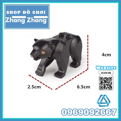 Xếp hình thế giới động vật Báo đốm Hổ vằn Nai sừng tấm bò sữa Lego Minifigures JM001