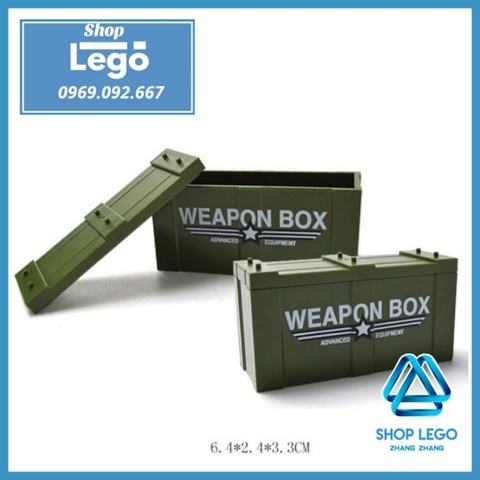 Xếp hình thùng đựng vũ khí phụ kiện Súng đạn Lego Minifigures Weapon box