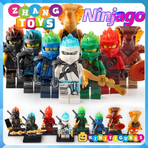Đồ chơi xếp hình Ninjago đại chiến tộc Rắn Lego Minifigures PRCK GA115 - 122