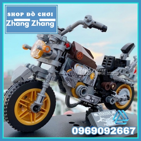 Xếp hình xe motor Yamaha mới nhất Lego Minifigures Sembo Block 701111