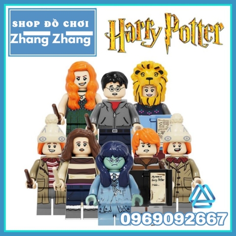 Xếp hình Harry Potter - Hermion - Ginny Weasley - Moaning Myrtle - Ron - Fred Lego Minifigures POGO PG8285