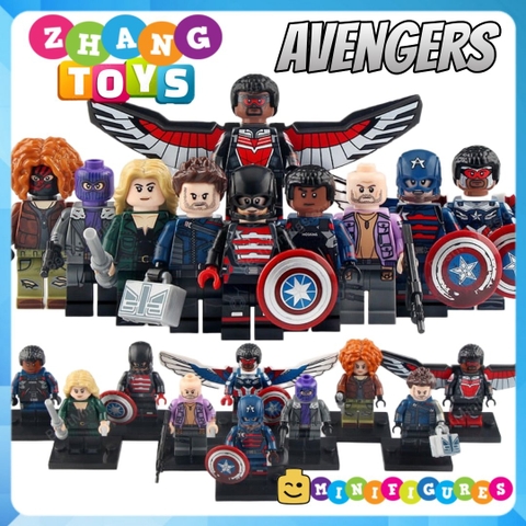 Xếp hình Winter Soldier - Agent 13 - Baron Zemo - US Agent - Batroc - Falcon Battlestar Lego Minifigures Xinh X0313