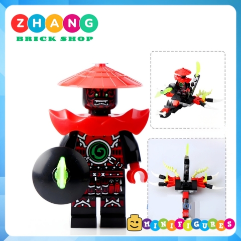 Xếp hình Ninjago Jay Lloyd Kai Cole Zane Stone Scout Chop rai Cryptor tặng kèm Rồng bay Lego Minifigures SY626