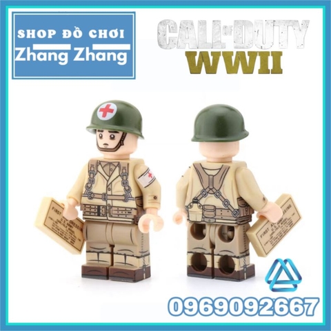 Đồ chơi xếp hình Call of Duty Lính cứu thương Mỹ trong thế chiến 2 Minifigures JA019