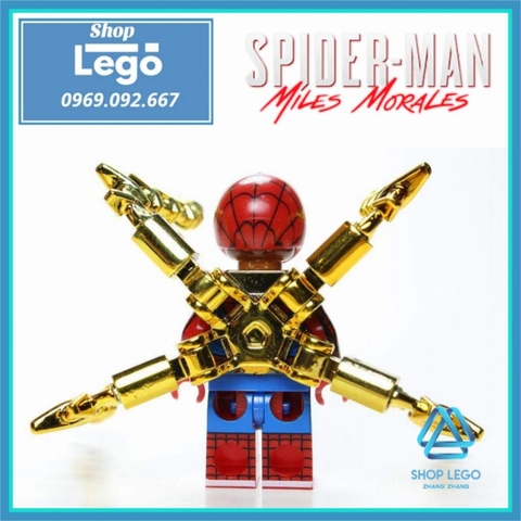 Xếp hình Người nhện Spider-Man Mile Morales Lego Minifigures Kopf KF6090 KF1170
