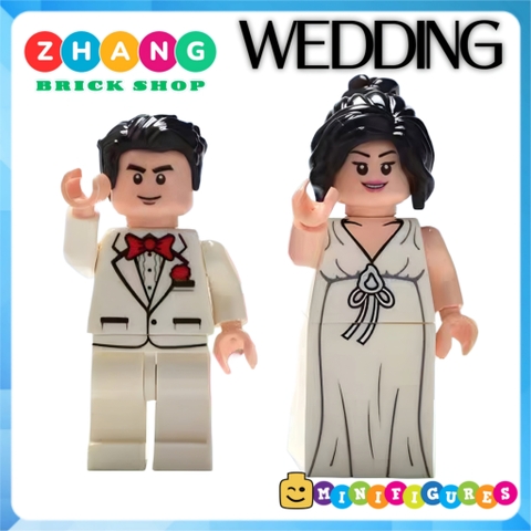 Đồ chơi xếp hình lễ phục cưới wedding Kimono Hanbok Hỷ phục các quốc gia Minifigures No 1602
