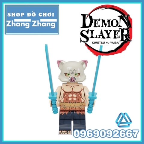 Xếp hình Agatsuma Zenitsu - Tanjiro Nezuko Kamado - Inosuke Hashibira trong Demon Slayer Lego Minifigures POGO PG8292