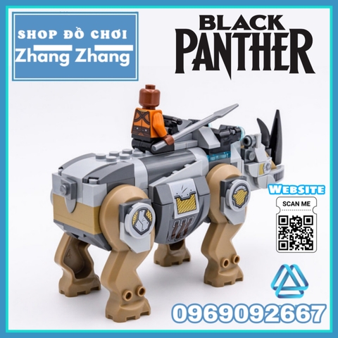 [247 hình] [15 cm] Xếp hình Quái thú Rhino Lego Minifigures MG1009