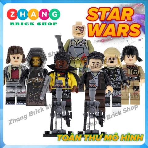 Đồ chơi Xếp hình Star Wars Rebolt Rako Hardeen - Rose Lando Calrissian - Poe Dameron IG-88 Minifigures POGO PG8142