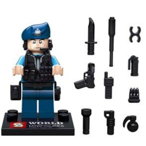 Xếp hình lực lượng cảnh sát đặc nhiệm Hongkong PTU SDU đặc nhiệm Phi Hổ SwatLego Minifigures SY278
