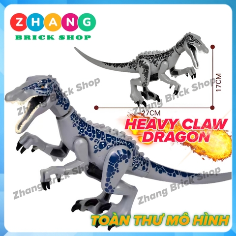 [28cm] Xếp hình Heavy Claw Dragon Công viên khủng long Jura Jurassic park Lego Minifigures MG1052 KF821