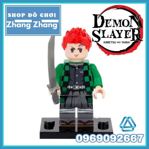 Xếp hình trò chơi Kimetsu No Yaiba / Demon Slayer với Nezuko Kamado và Tanjiro Kamado Lego Minifigures POGO PG8291