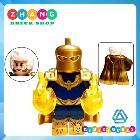 Đồ chơi xếp hình Black Adam Hawkman Atom Doctor Fate Isis Cyclone Sabbac Minifigures Kopf KF6177