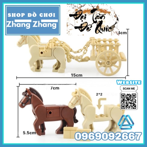 Xếp hình chiến sa xe ngựa đại quân Tần thủy hoàng của đế chế Đại Tần Lego Minifigures Koruit XP601