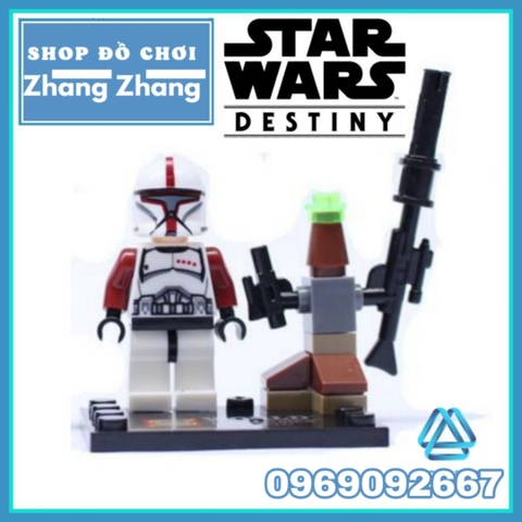 Xếp hình Star Wars Yoda - Clone Trooper - Captain Rex - Jek-14 - Obi Wan - Han Solo Lego Minifigures SY195