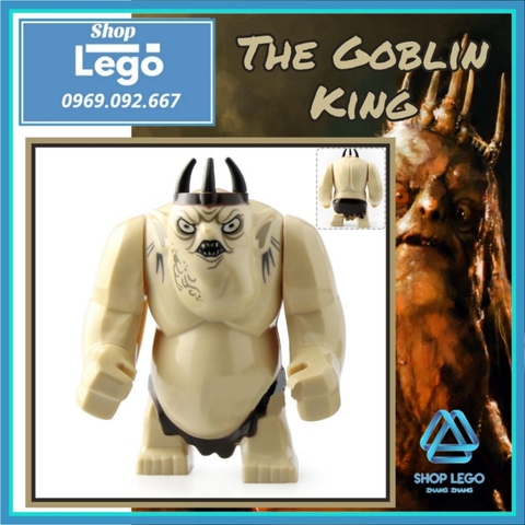 Xếp hình Vua của tộc yêu tinh The Goblin King trong The Lord of the Rings Lego Minifigures MG1016