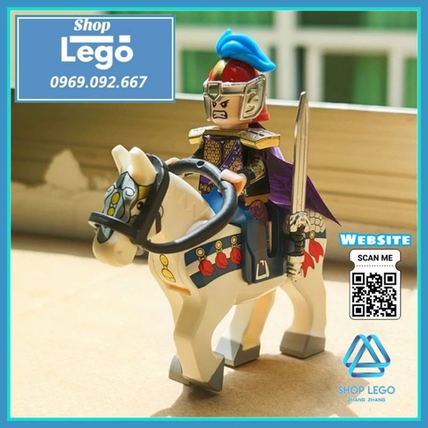 Xếp hình chiến mã ngựa của Chu Du trong Tam quốc Diễn Nghĩa Lego Minifigures DW001 006