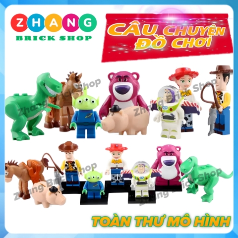 Xếp hình Toy Story : Câu chuyện đồ chơi Buzz Lightyear - Woody - Jessie Lego Minifigures POGO PG8222