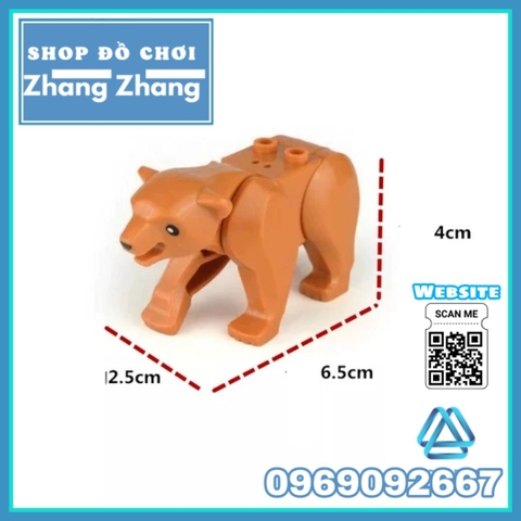 Xếp hình thế giới động vật Báo đốm Hổ vằn Nai sừng tấm bò sữa Lego Minifigures JM001