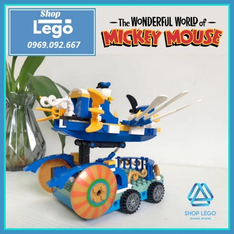 Xếp hình Xe bay có cánh của vịt Donald trong phim hoạt hình chuột Micky Lego Minifigures PRCK 69654