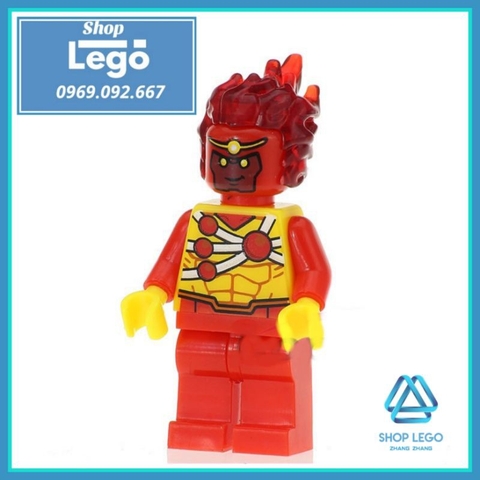 Xếp hình Firestorm siêu anh hùng DC nguyên tử Lego Minifigures Kopf KF933