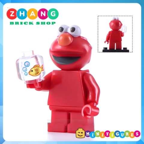 Xếp hình Sesame Street gồm Elmo - Ernie - Cookie Monster - Big Bird - Bert - Oscar the Grouch Lego Minifigures LG1003