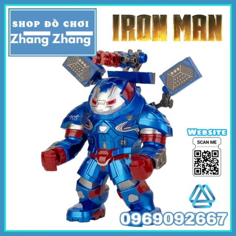 Đồ chơi xếp hình người sắt Iron man phiên bản Hulkbuster tặng kèm War machine Patriot Minifigures Xinh XH1820