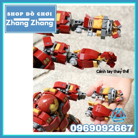 [1363 hình] Xếp hình Iron man chế tạo Hulkbuster MK44 Age of Ultron Lego Minifigures Decool 7134