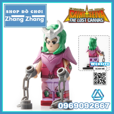 Xếp hình Athena - Pegasus - Cygnus Hyoga - Shiryu - Ikki trong Saint Seiya Lego Minifigures POGO PG8128