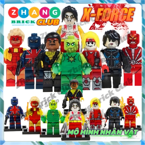 Mô hình nhân vật Forge Domino Omega Red Sunfire Radioactive Man Pyro Ripclaw Union Jack POGO PG8082