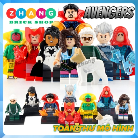 Xếp hình Strange - Speed - Vision - Sparky - Scarlet Witch - Spectrum - Wiccan - Quicksilver Lego Minifigures Xinh X0306