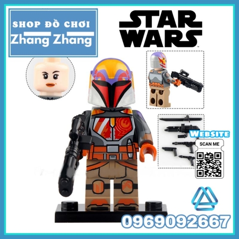 Đồ chơi xếp hình Star Wars gồm Stormtrooper - Sabine Wren - Wrecker Crosshair Vizla Minifigures Xinh X0307