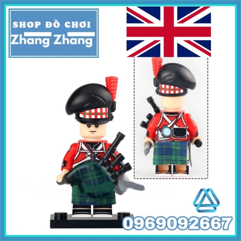 Đồ chơi xếp hình quân đội viễn chinh hoàng gia Anh thế kỷ 19 Minifigures Xinh N001 004
