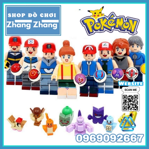 Xếp hình dành cho các bé tặng kèm bóng và pokemon theo mẫu Lego Minifigures SY620