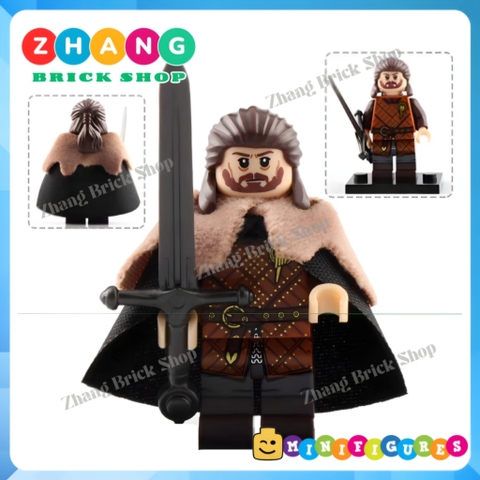 Đồ chơi xếp hình Game of Thrones gồm Eddard Stark - Jory Cassel - Hallis Mollen mô hình Minifigures XP042 047