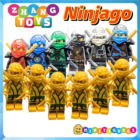 Đồ chơi xếp hình Ninjago Kai Nya Jay Cole Zane Lloyd tặng kèm Golder Ninja Minifigures KSZ716