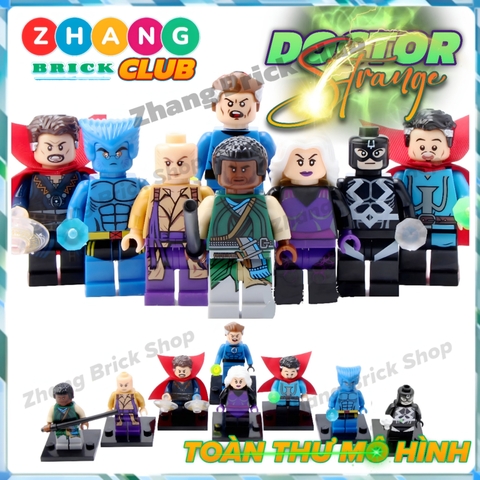 Xếp hình Strage - Clea - The Beast - Black Bolt - Baron Mordo - Ancient One - Mr Fantastic Lego Minifigures Xinh X0128