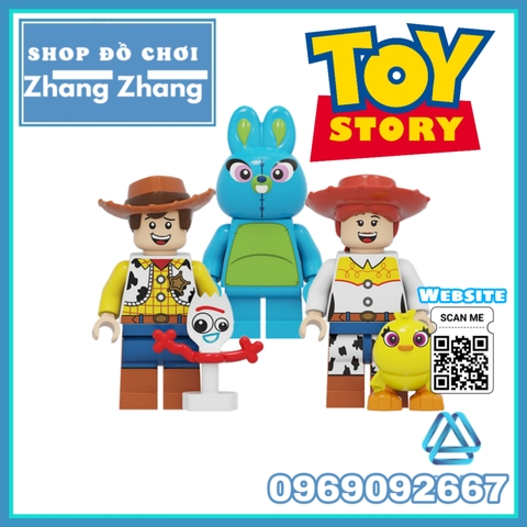 Xếp hình Toy Story 4 Câu chuyện đồ chơi Woody Sporky - Jessie Ducky - Bunny Lego Minifigures Pogo PG8270