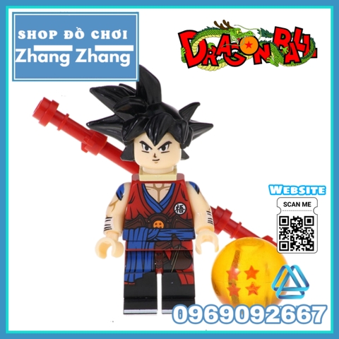 Xếp hình 7 viên ngọc rồng Dragon Ball Gogeta Goku Vegeta Gohan Cumber Tapion Mira Lego Minifigures Kopf KF6069