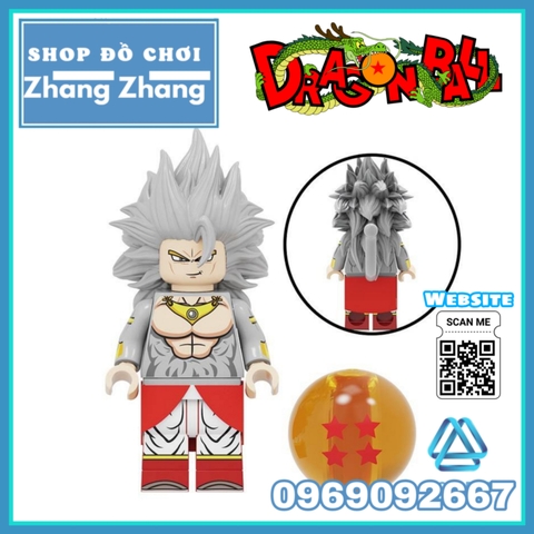Xếp hình Broly Torankusu Gogeta Goku tuyển tập 7 viên ngọc rồng Dragon Ball Lego Minifigures Kopf KF6098