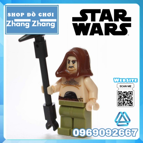 Xếp hình Star Wars Finn - Padawan - K-3PO - Yoda - Gungan - Malakili - Jedi - Leia Lego Minifigures Pogo PG8049