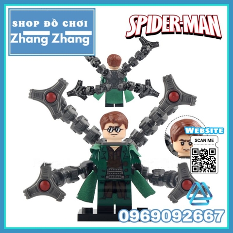 Đồ chơi xếp hình Người nhện Spider Man Doctor Octopus Electro Green Goblin Sandman Minifigures Xinh X0328