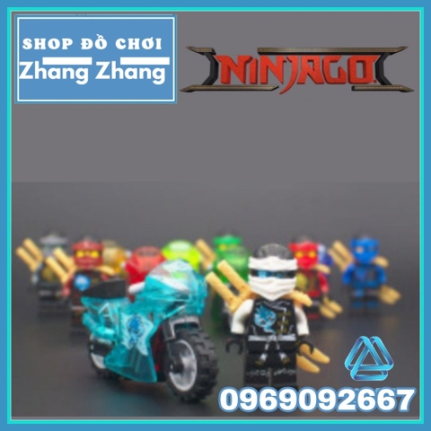 Xếp hình Ninjago motor kèm Kai - Lloyd - Jay - Nya Lego Minifigures Decool 10029-10034