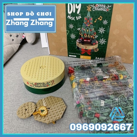 Đồ chơi xếp hình mô hình Cây thông giáng sinh phát nhạc Noel Merry Christmas Minifigures Kaki JK1302